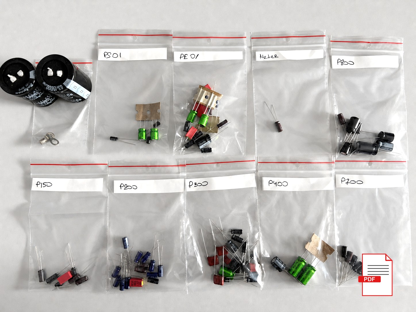 complete set + filter capacitors + PDF