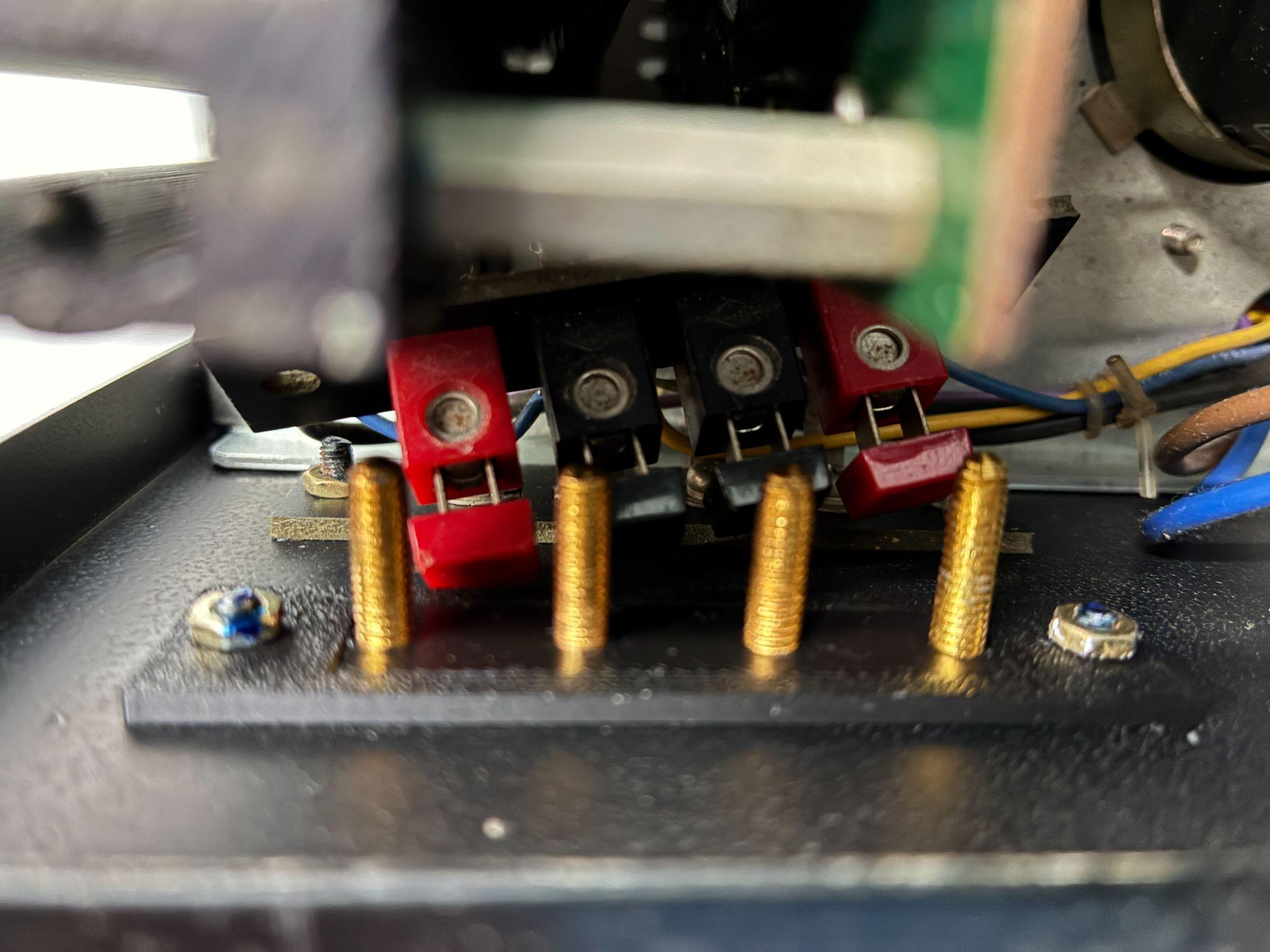 Inner plate in position, nuts being tightened evenly